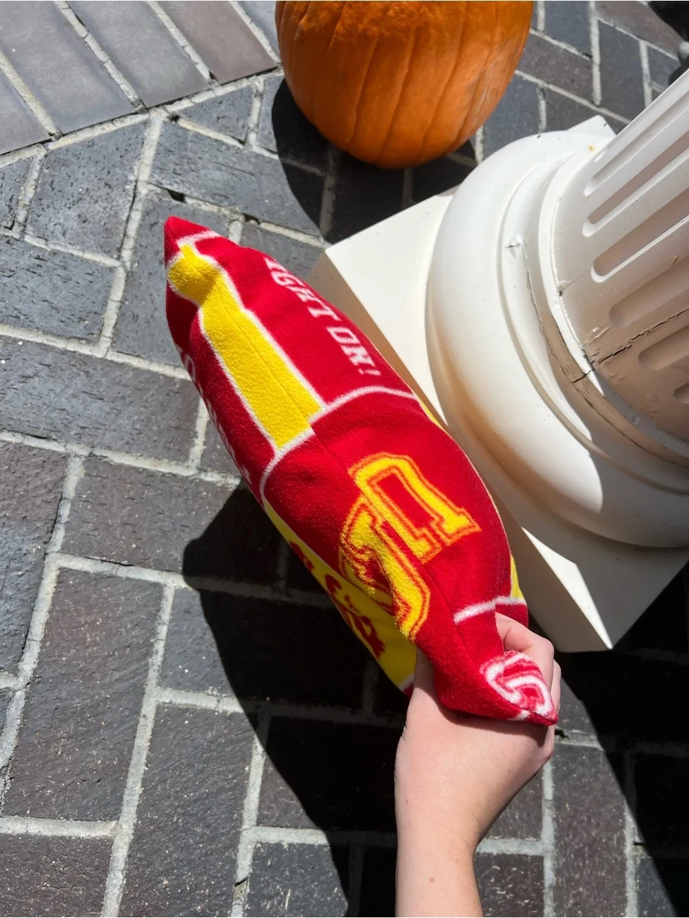 Handmade USC Trojans Pillow with Removable Pillowcase